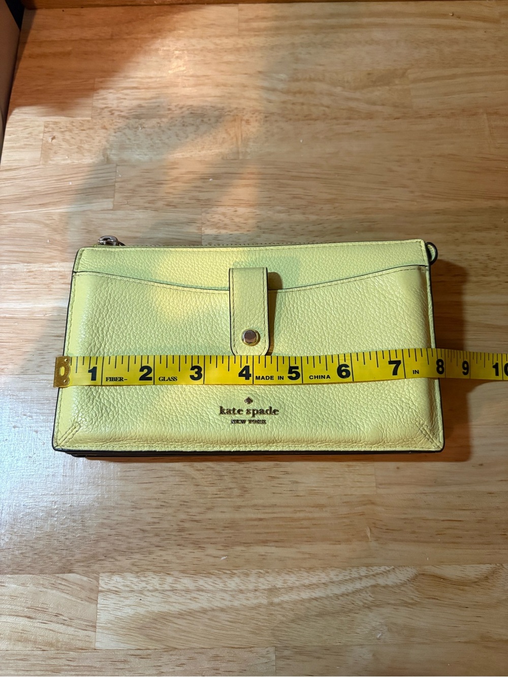 Kate Spade yellow leather wallet crossbody bag - Picture 12 of 16